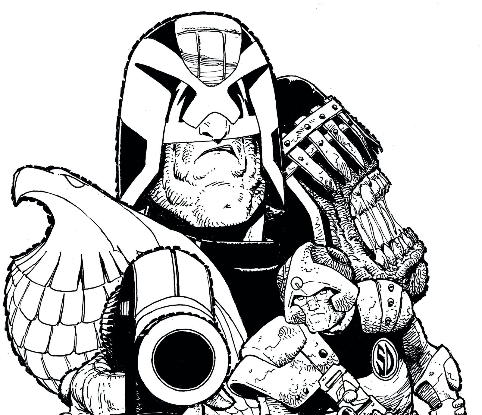 The Carlos Ezquerra Judge Dredd & 2000AD Adult Coloring Book - Image 4