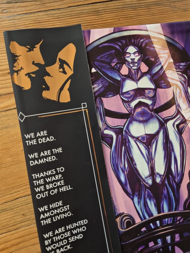 Inside front flap of the Deluxe Edition of Hellbreaker